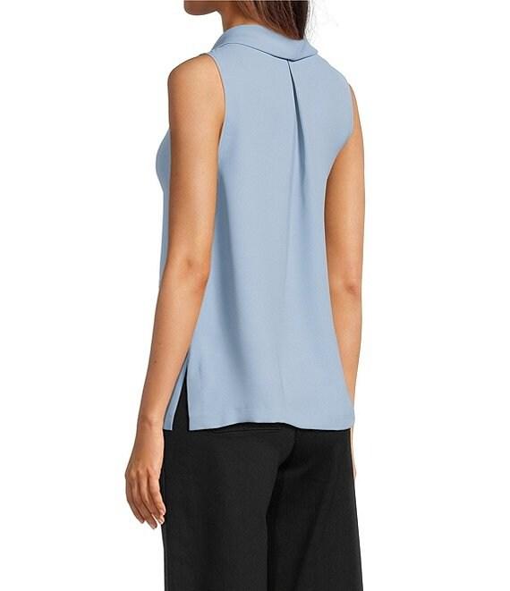 Vince Camuto Luxe Crepe de Chine Sleeveless Cowl Neck Tank Top Product Image