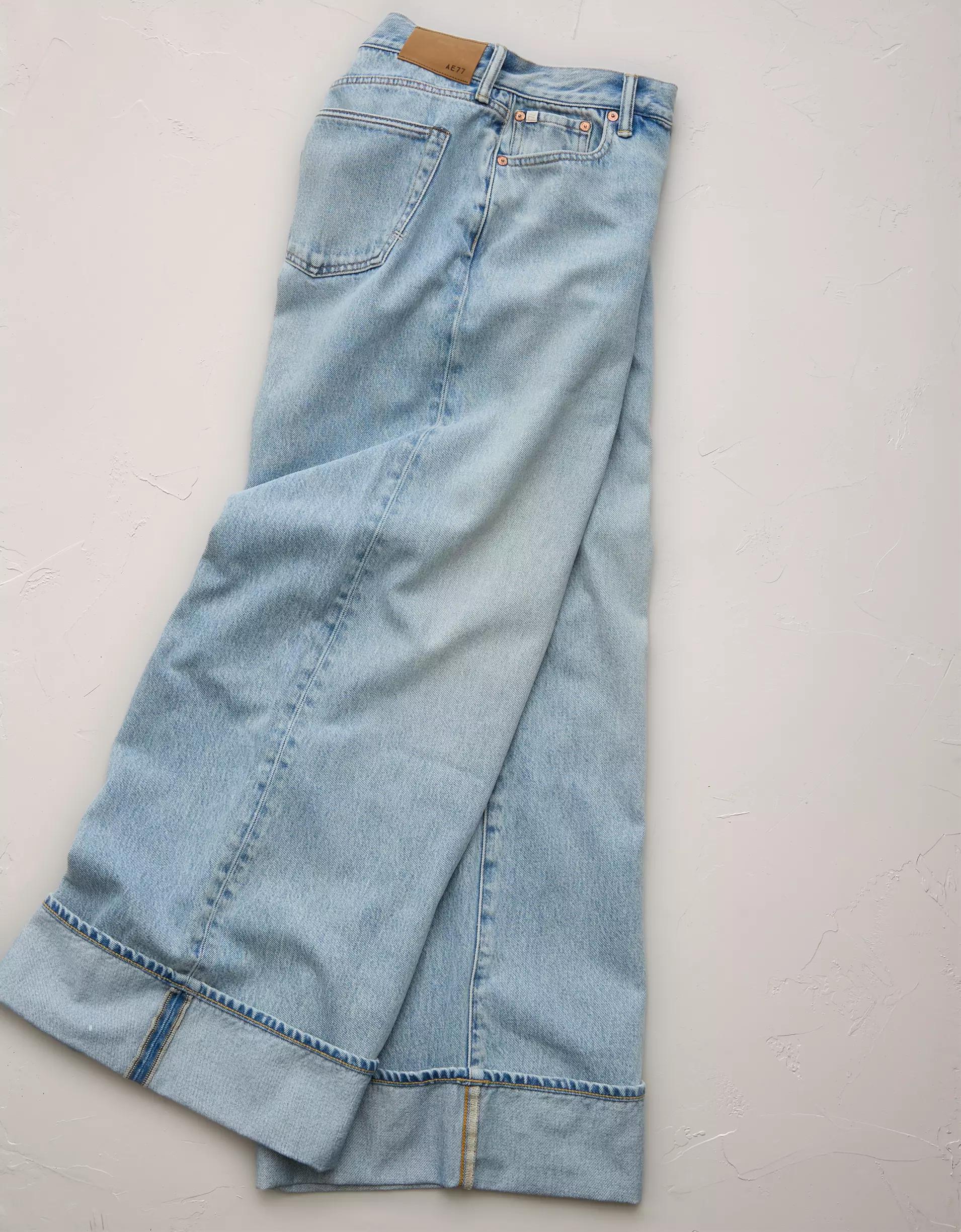 AE77 Premium Super Wide Cuffed Jean Product Image