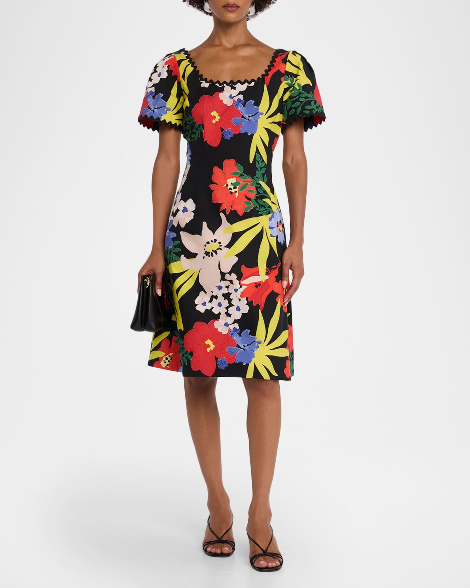 Floral-Print Ric Rac Dress Product Image
