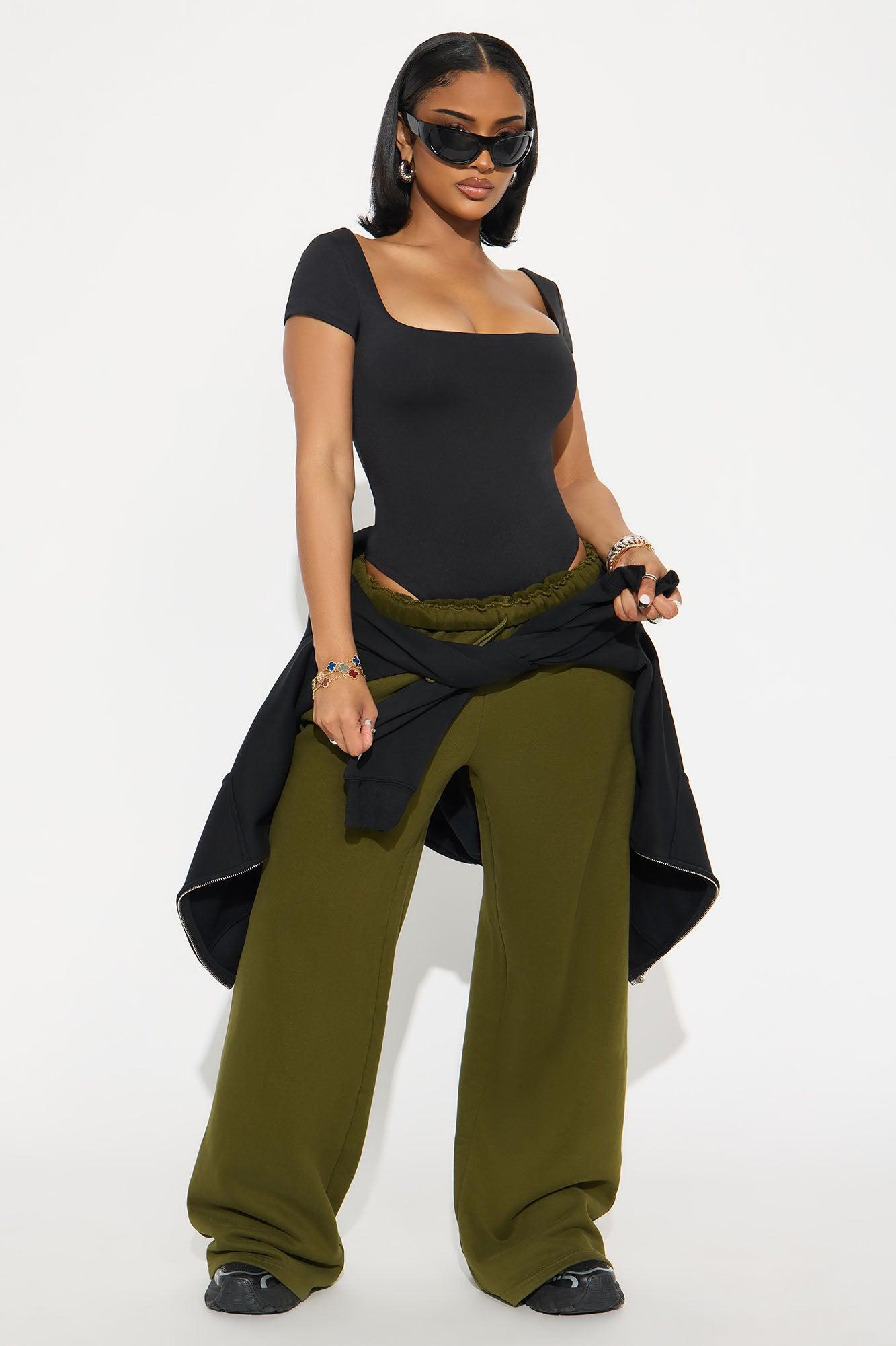 Contour Double Lined Square Neck Bodysuit - Black Female Product Image