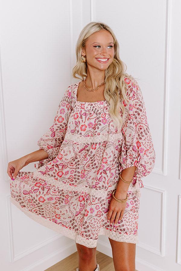 Bohemian Bliss Floral Mini Dress Product Image