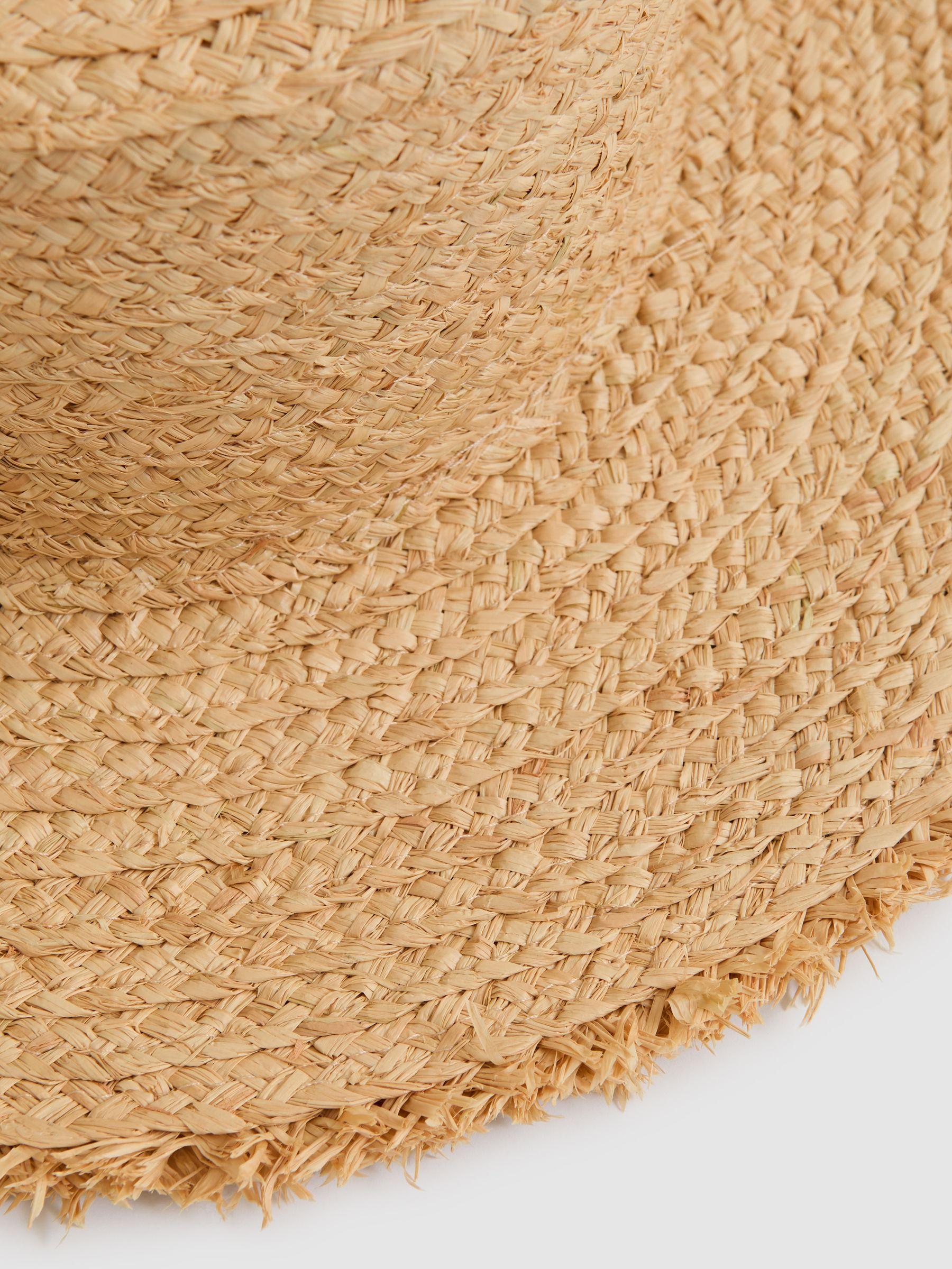 Straw Boater Hat in Natural Product Image
