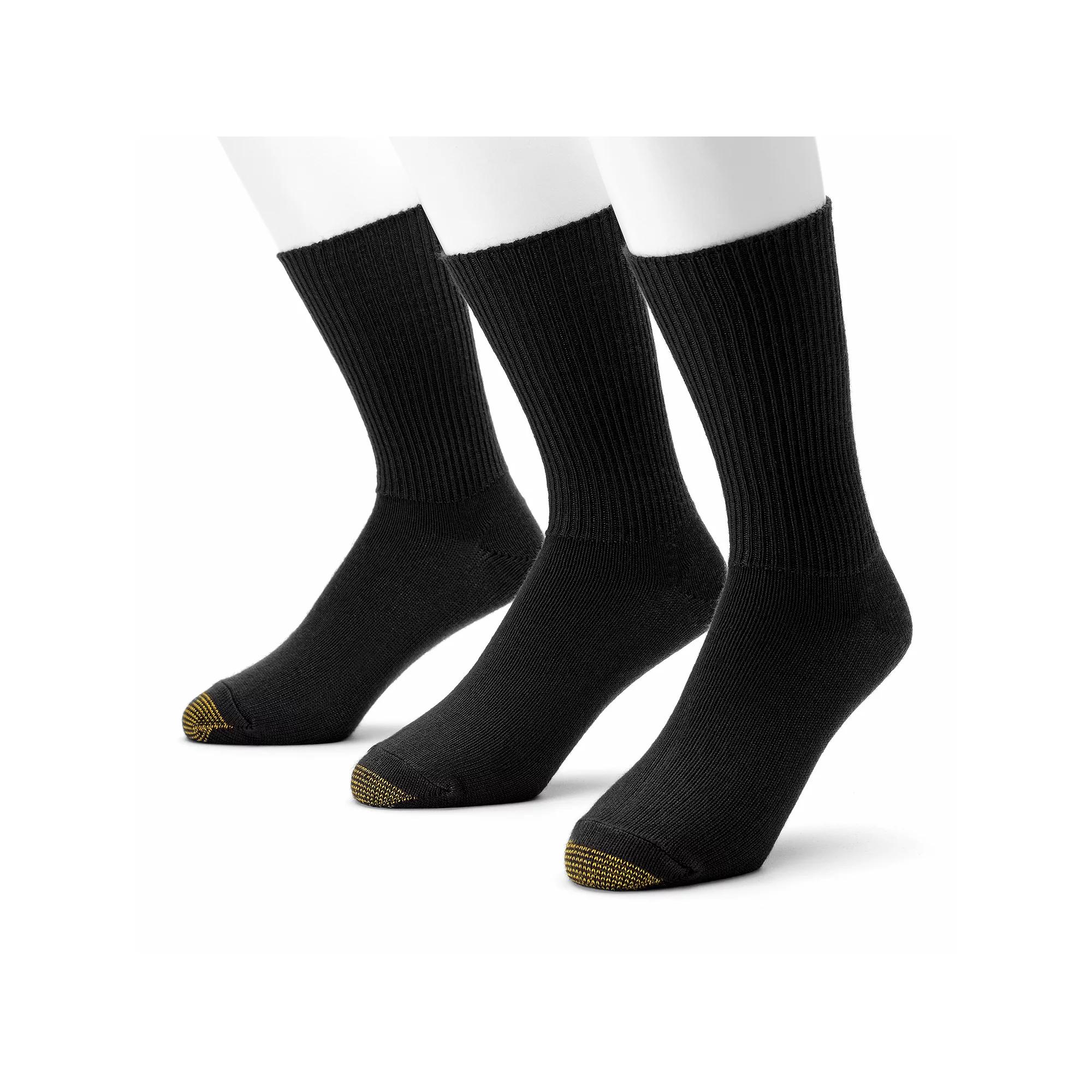 Men's GOLDTOE® 3-Pack Fluffies Crew Socks,  Product Image