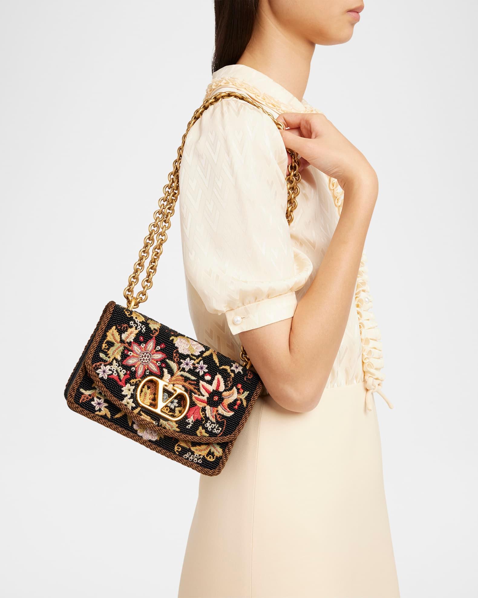 Vain Small VLOGO Floral Beaded Shoulder Bag Product Image