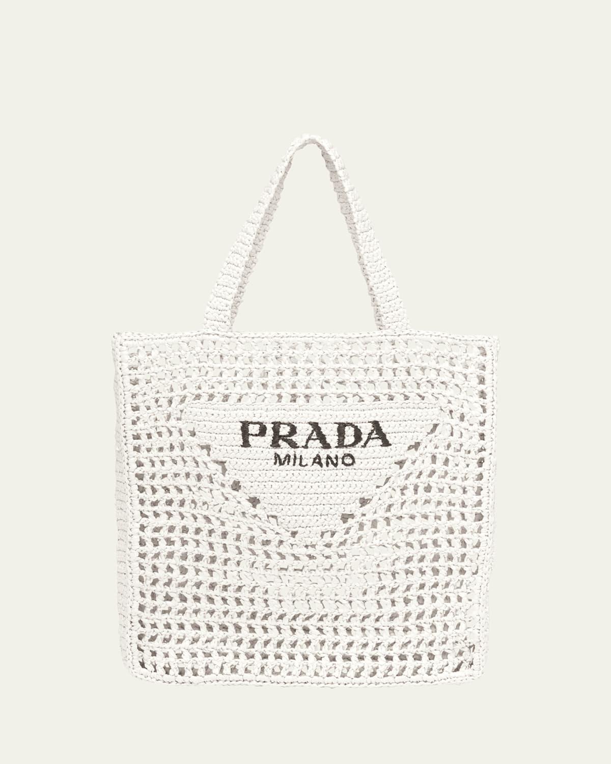 Bicolor Woven Logo Shopper Tote Bag Product Image