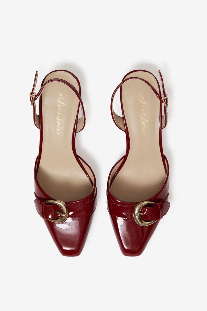 Marion Buckle Heel — Oxblood Product Image