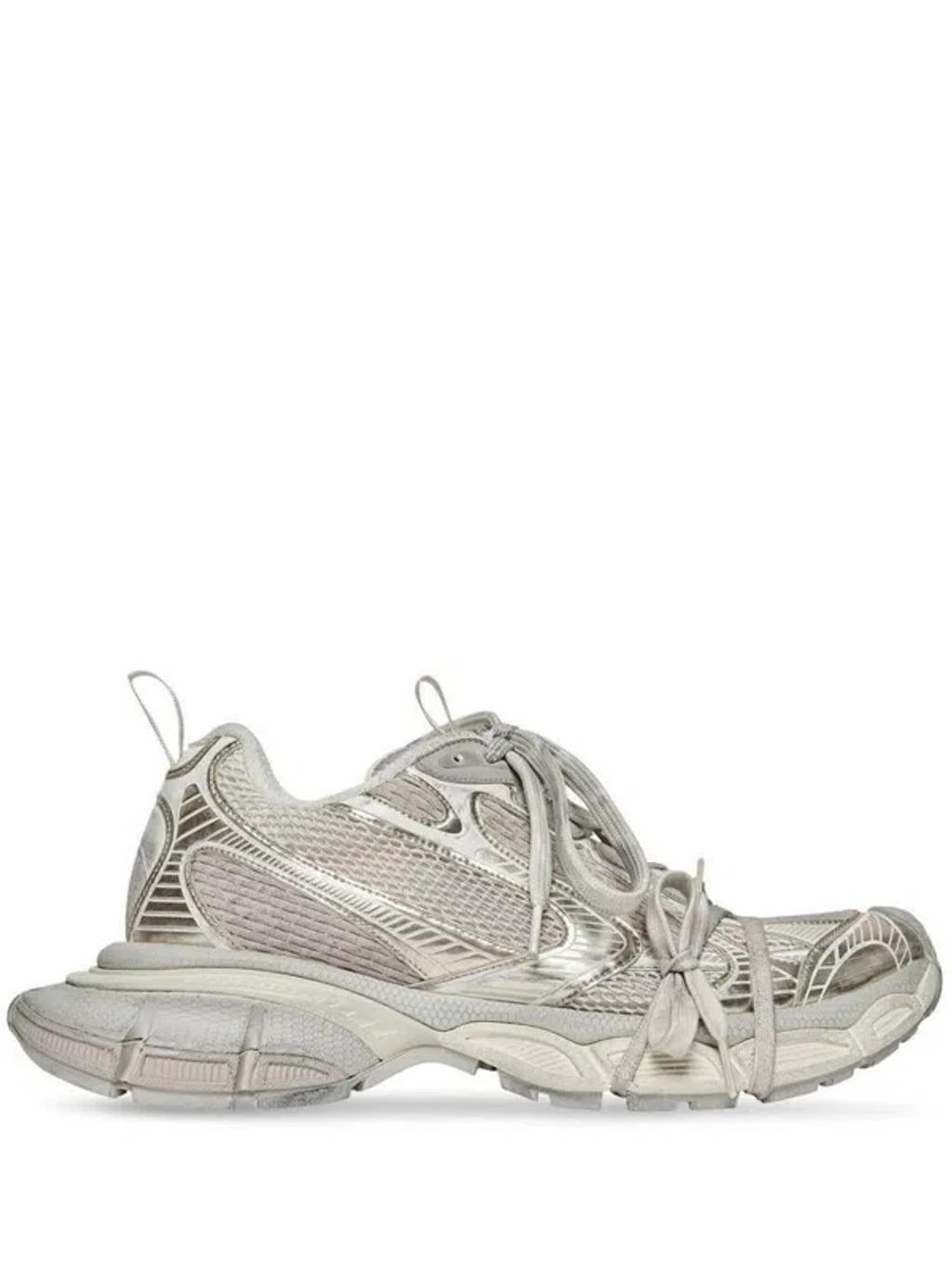 BALENCIAGA Mens Cream Comb 3xl Logo-embossed Mesh Low-top Trainers Product Image