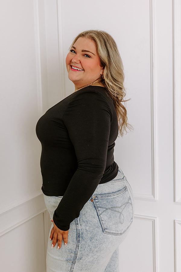 Sassy and Chic Top in Black Curves Product Image