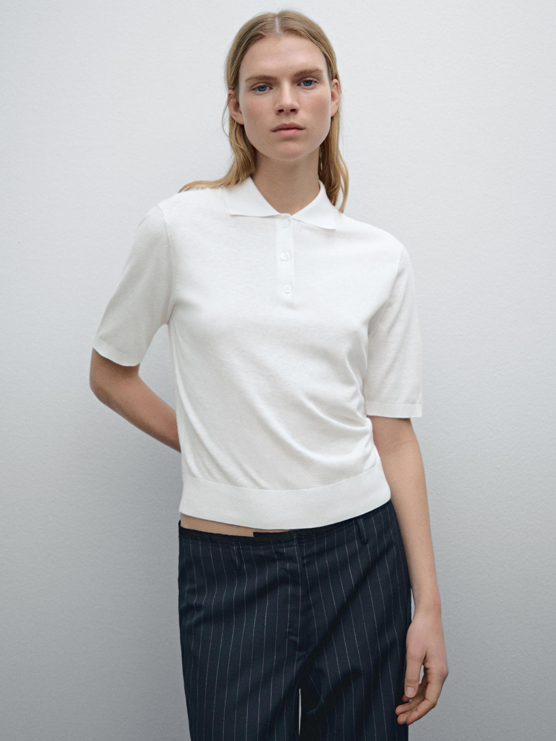 Short sleeve polo sweater Product Image