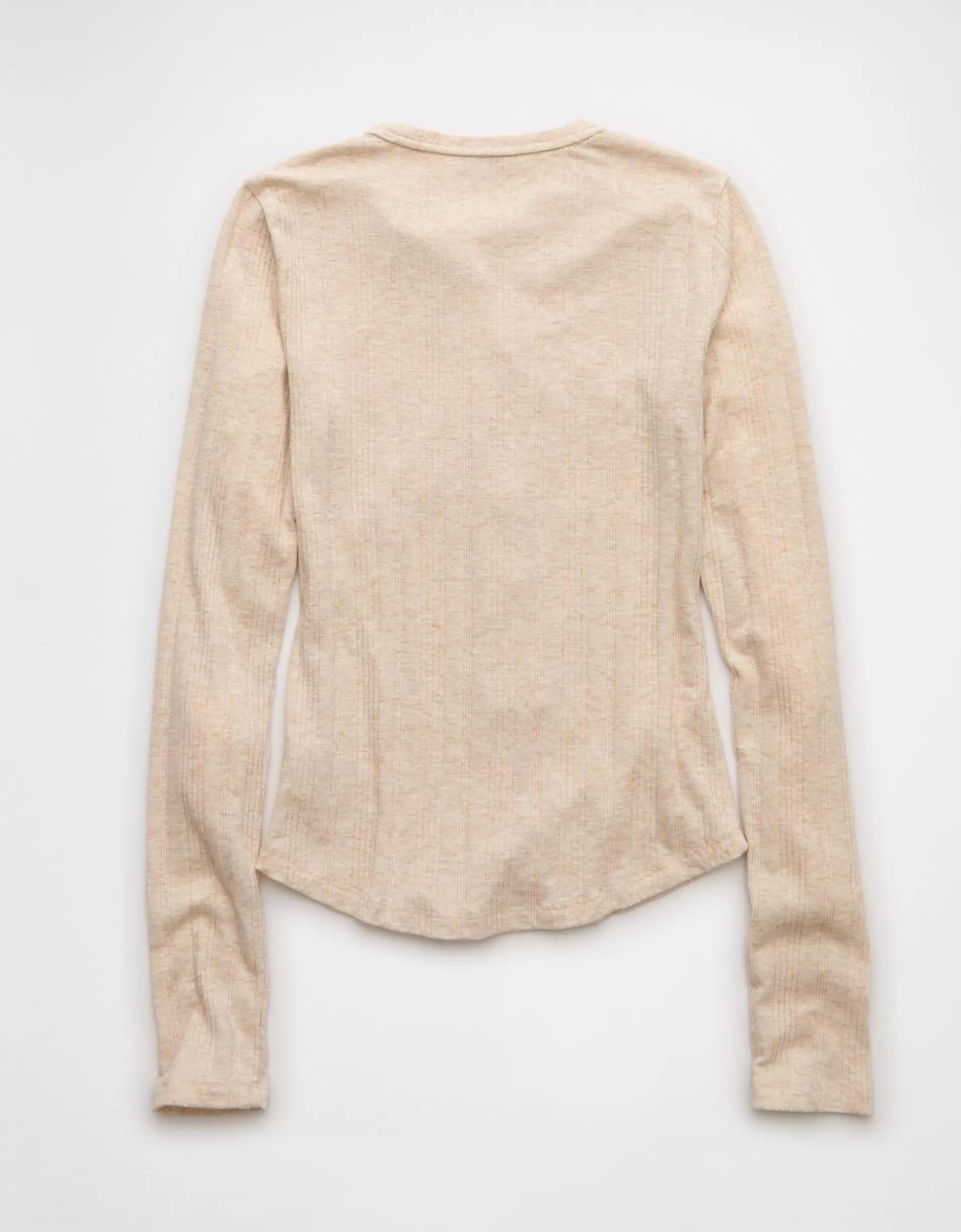 AE Long Sleeve Henley T-Shirt Product Image