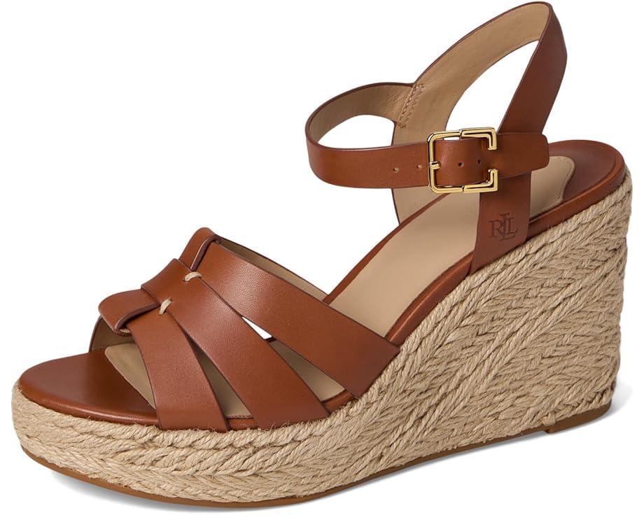 Hilarie Burnished Leather Espadrille Product Image