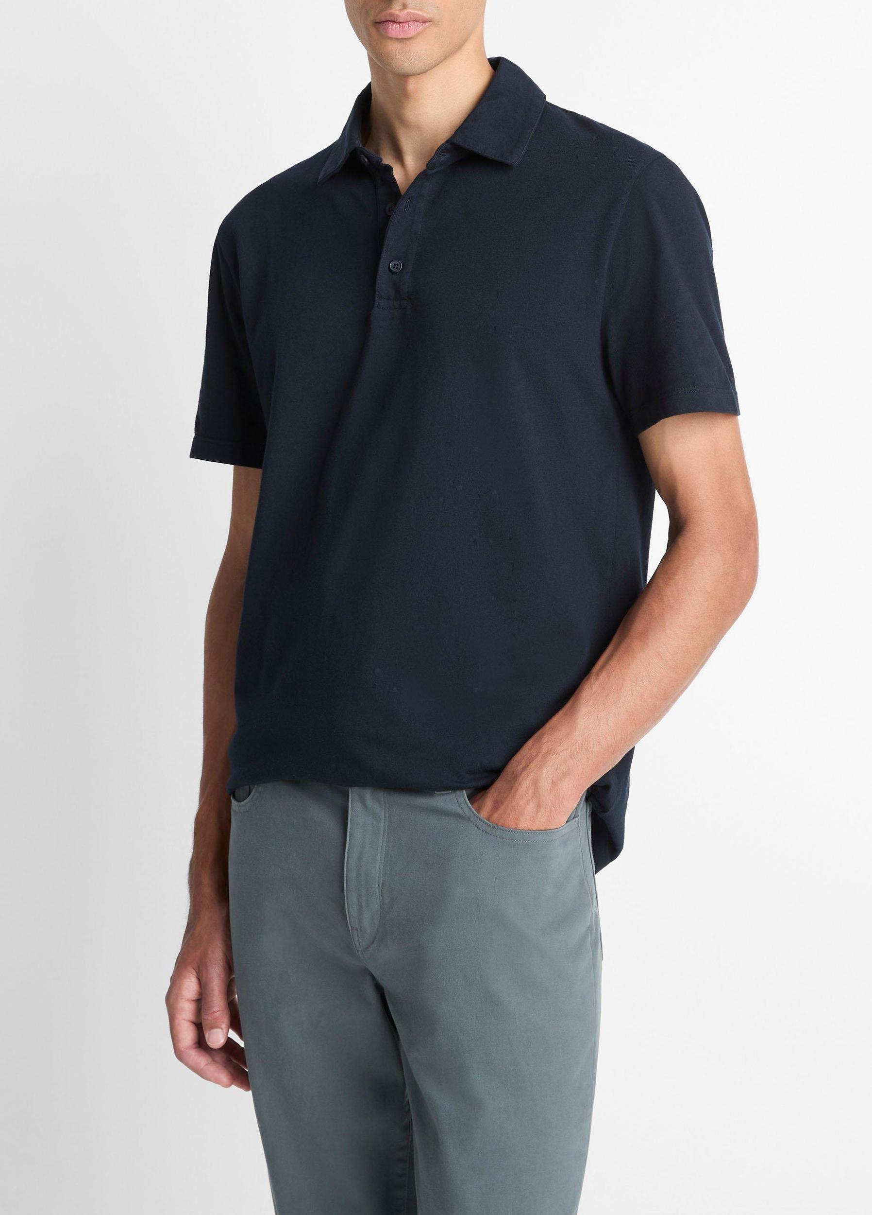 Garment Dye Cotton Polo Shirt Product Image