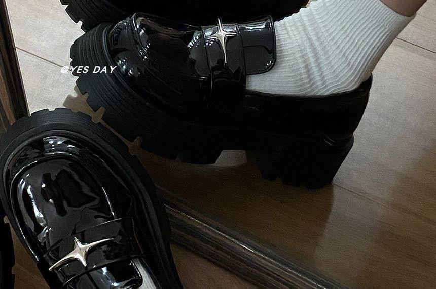 Star Accent Platform Loafers Product Image