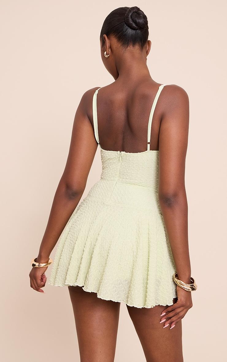Lemon Textured Lace Strappy Skort Floaty Romper Product Image