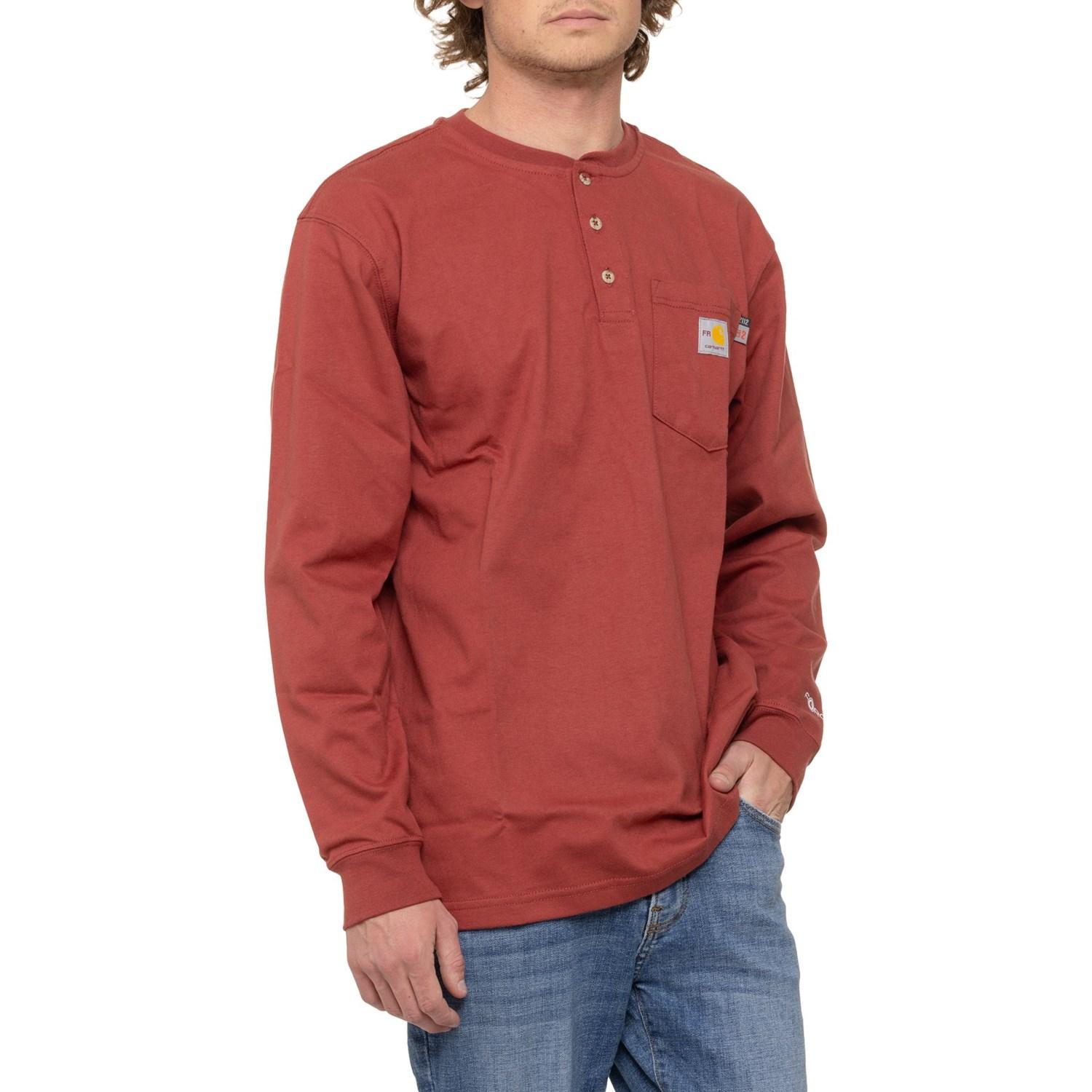 Carhartt 100237 Big and Tall Flame-Resistant Force® Cotton Henley Shirt - Long Sleeve Product Image