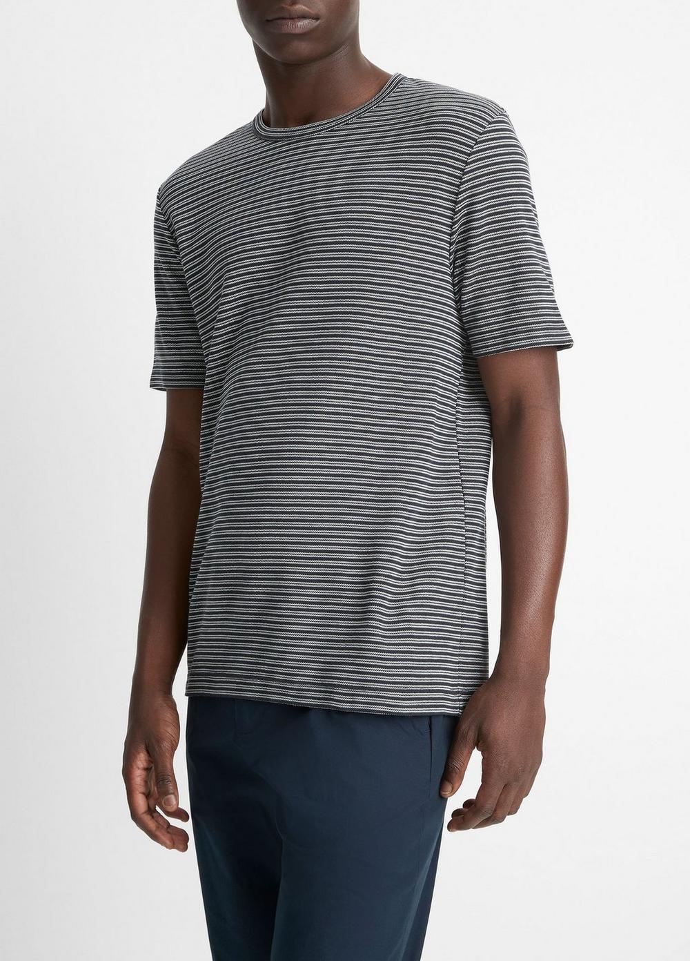 Striped Pima Cotton Piqué T-Shirt Product Image
