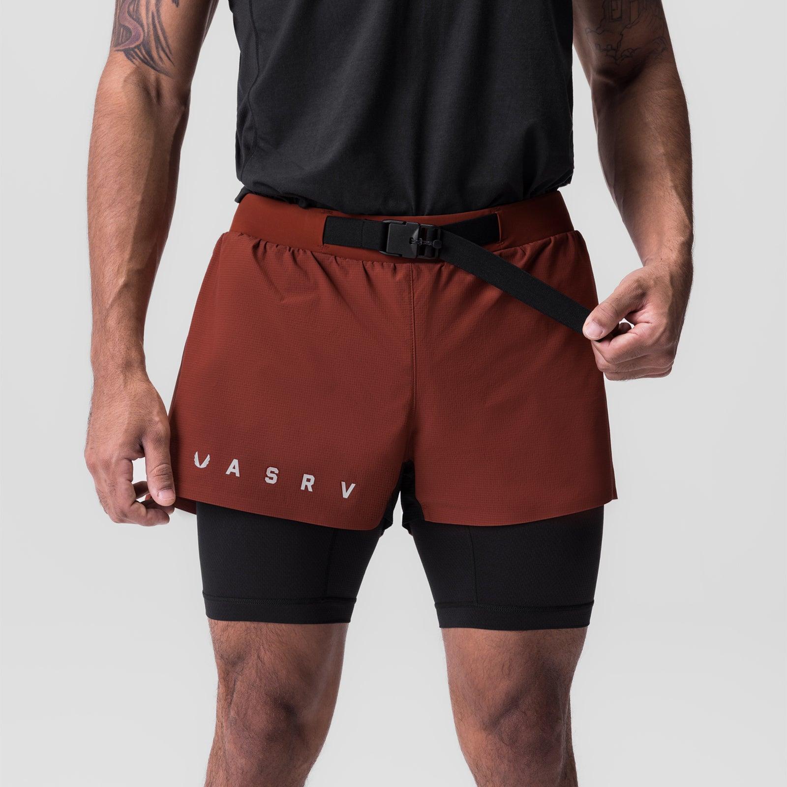 0786. Ripstop 3" Belt Pack Short - Brick/Black Product Image