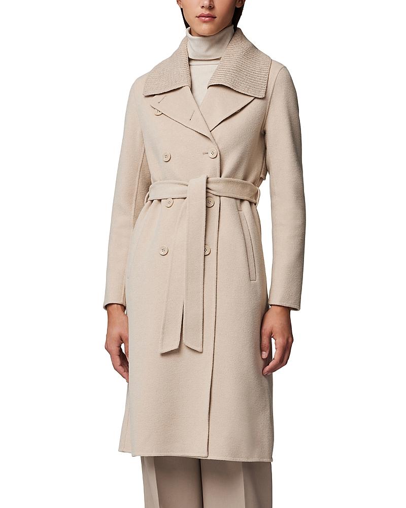 Soia & Kyo Double Breasted Ribbed Collar Coat Product Image