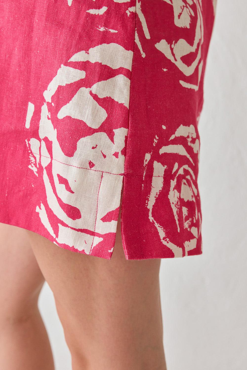 Aftersun Linen Mini Dress Rosa Product Image