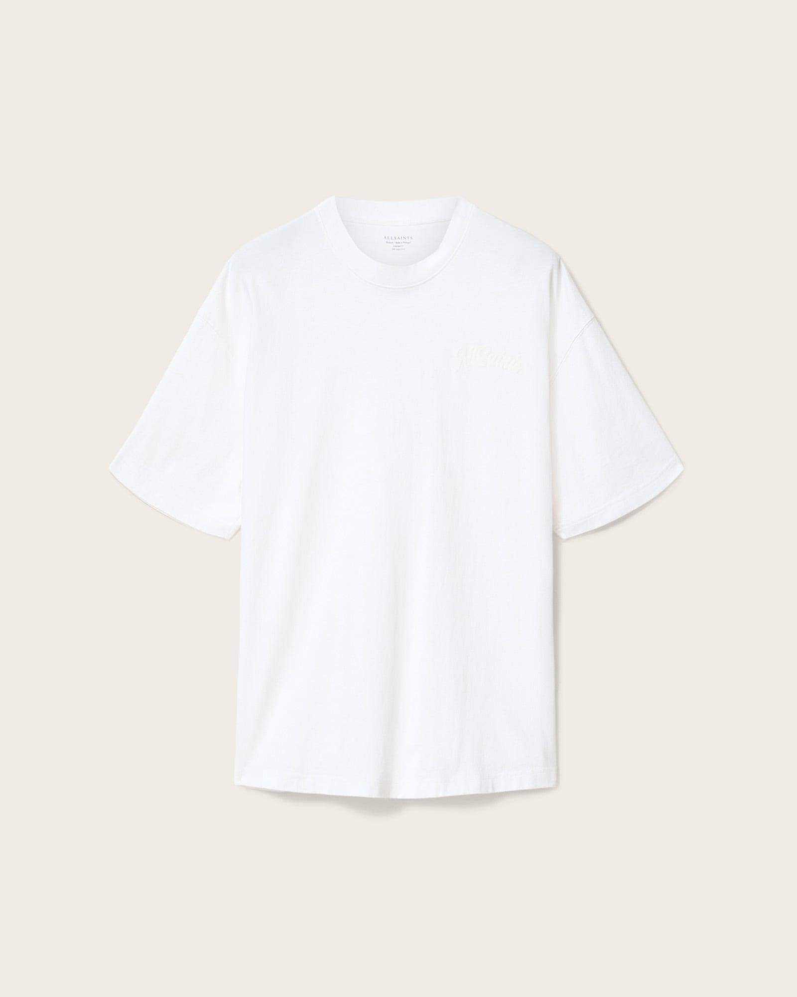 Odyssey Oversized Short Sleeve Crew T-Shirt Optic White | ALLSAINTS US Product Image