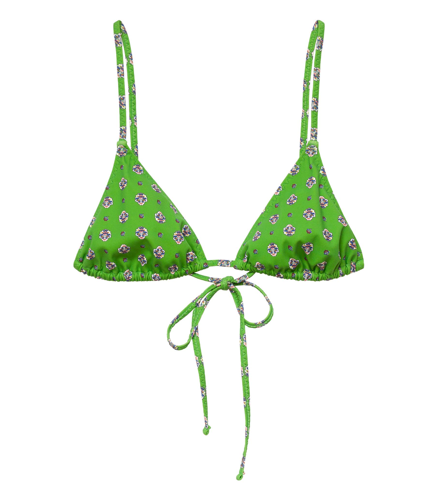 CAPRI BIKINI TOP -- VERT CADIZ FOULARD Product Image