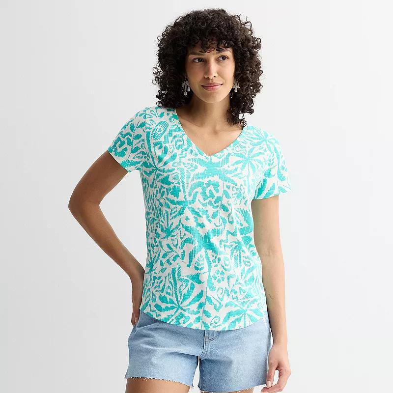 Women's Sonoma Goods For Life® Everyday Short Sleeve V-Neck Tee,  Product Image