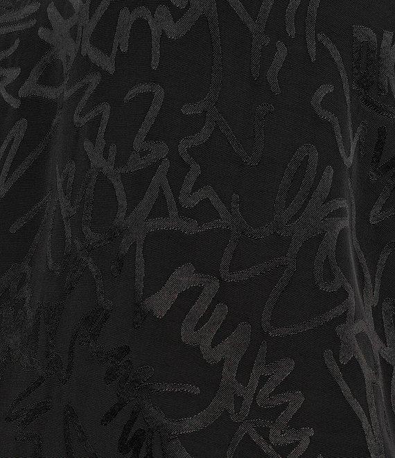 DKNY By Donna Karan Scribble Logo Scoop Neck Short Sleeve Top Product Image