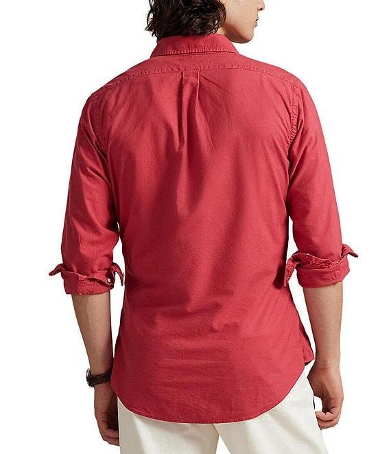 Polo Ralph Lauren Solid Garment-Dye Oxford Classic Fit Long Sleeve Woven Shirt Product Image