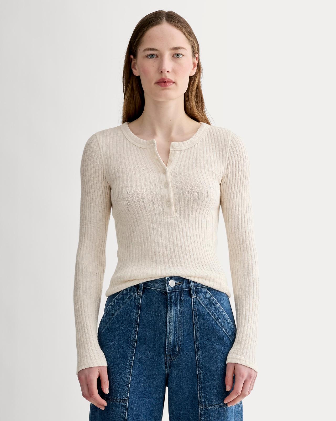 The Cozy Rib Henley Product Image