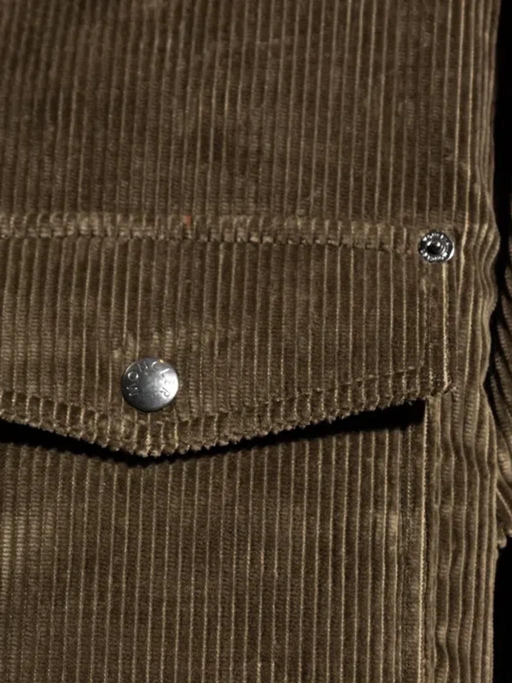 MONCLER Cozy Jacket With Chest Pockets And Corduroy Collar In Brown Product Image