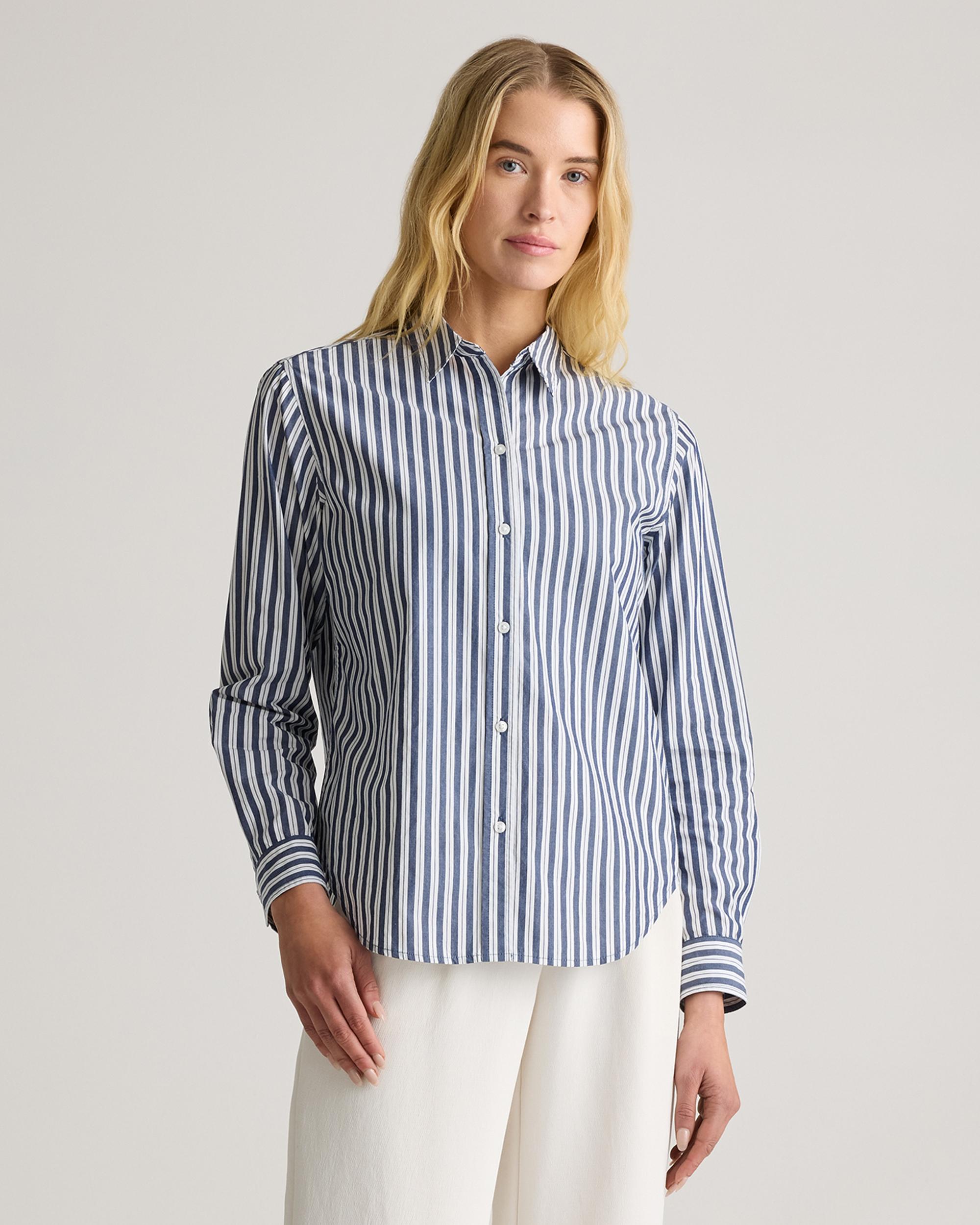 Quince | Women's Poplin Long Sleeve Shirt Organic Cotton Product Image