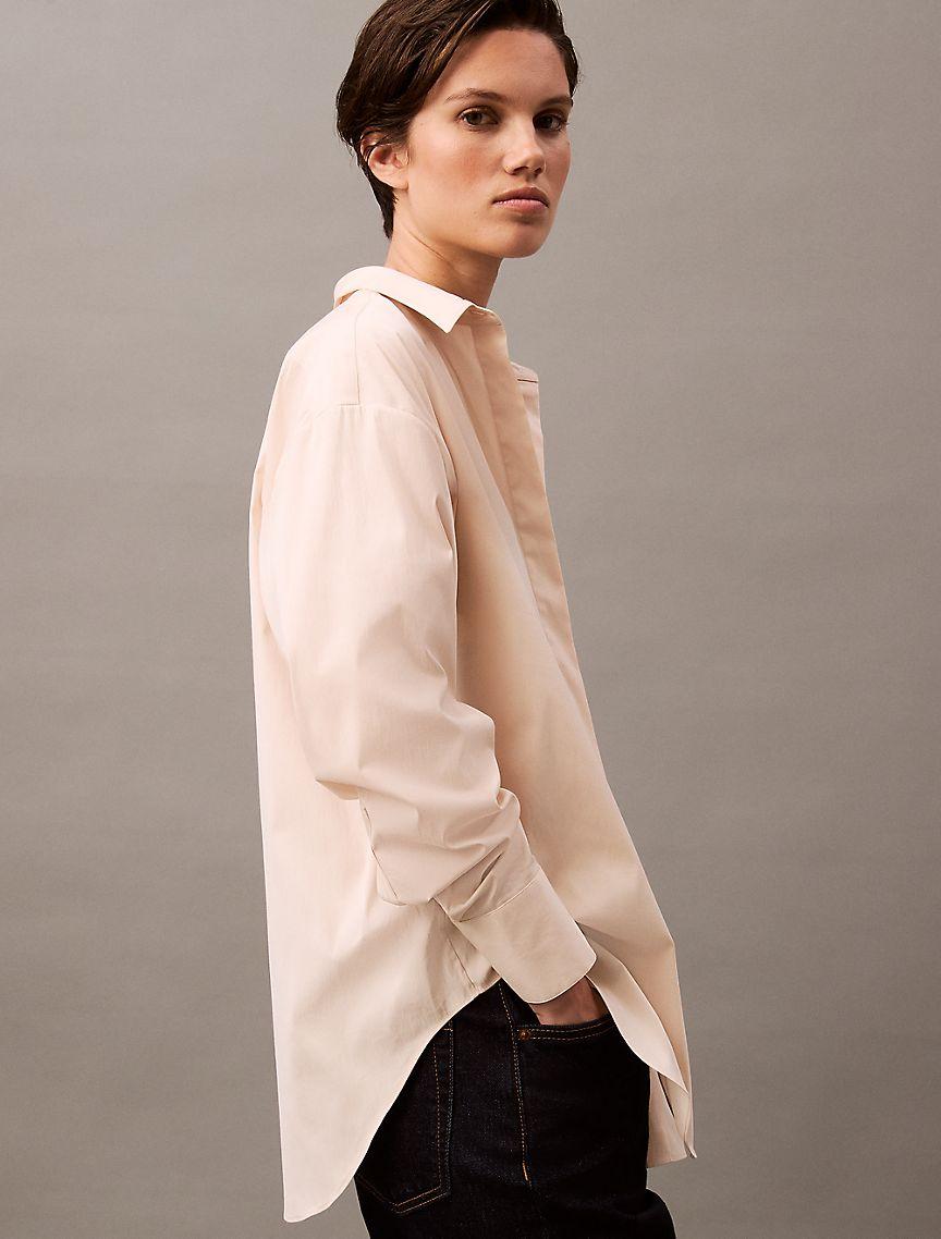 Stretch Poplin Relaxed Fit Button-Down Shirt Product Image