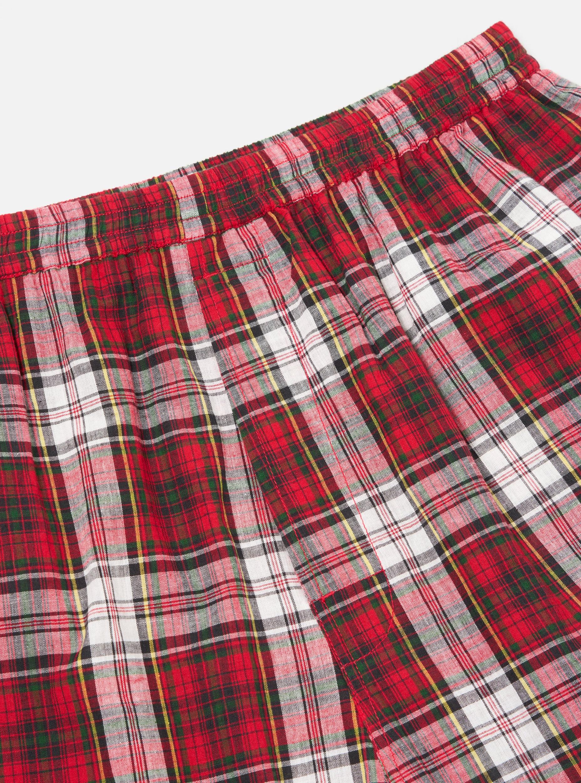 Short Pyjama Set in Red Madras Check Product Image