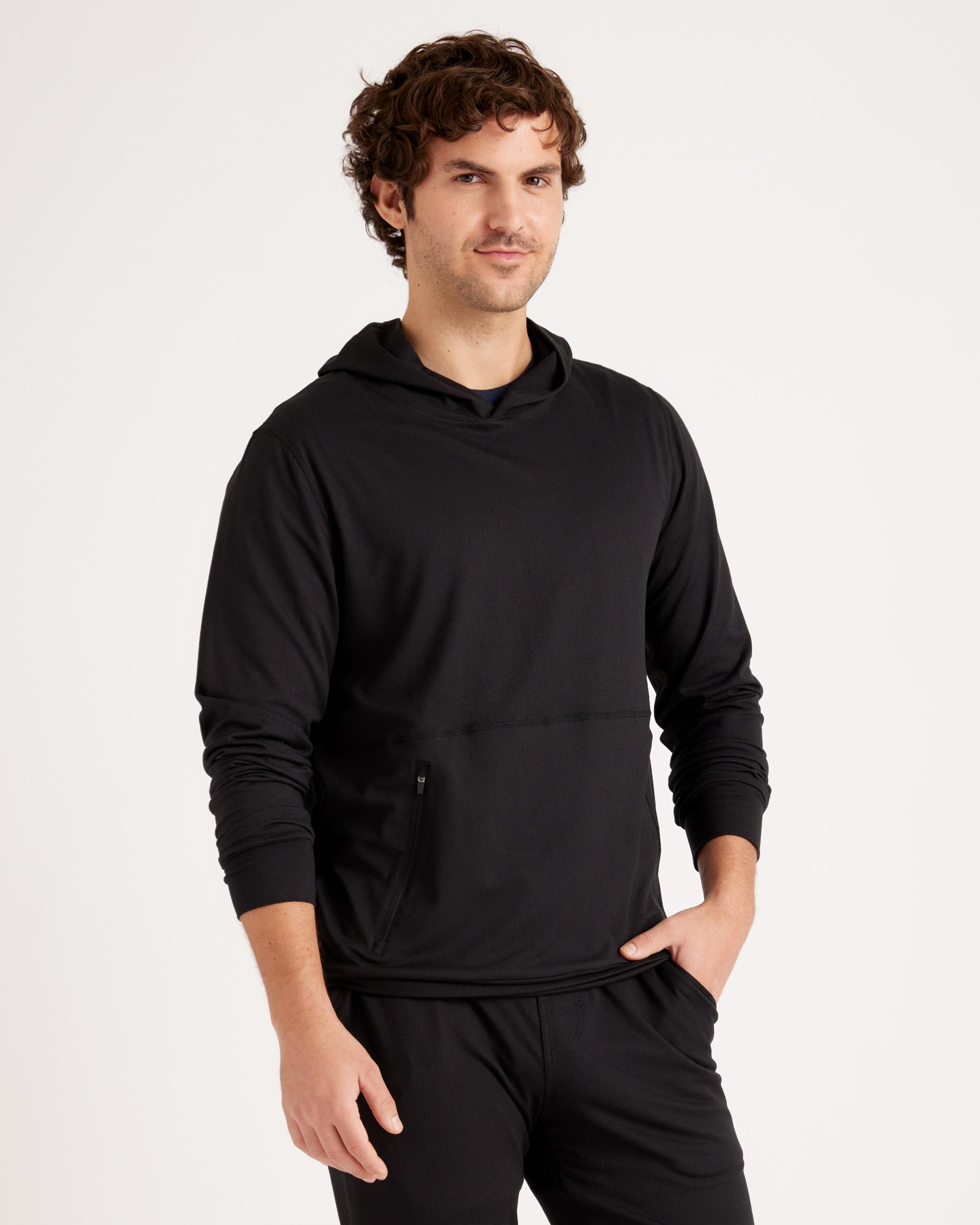 Quince | Men's Super Soft Performance Hoodie Pullover Flowknit Activewear, Recycled Polyester Product Image