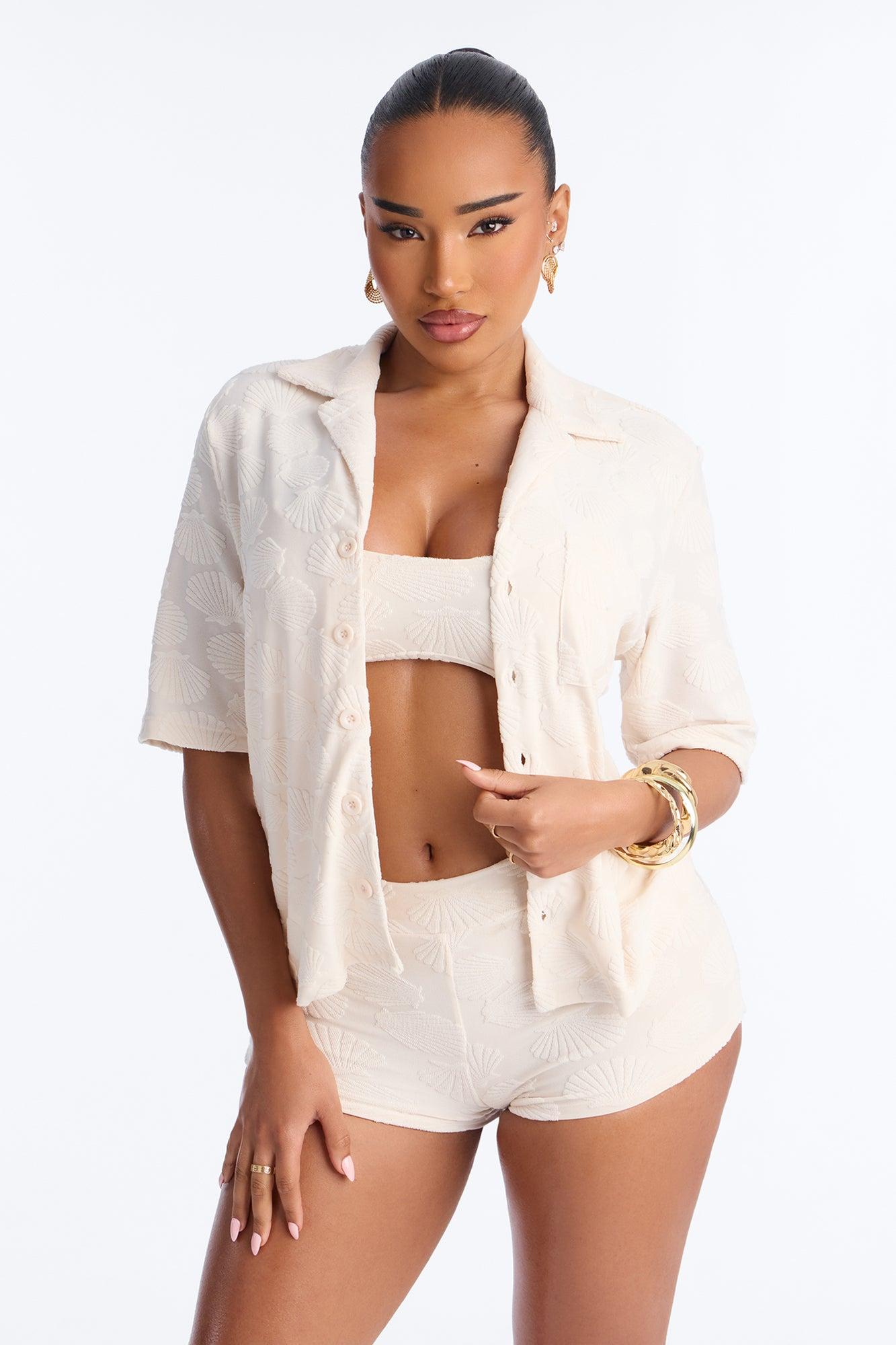 Coastline Clean 3 Piece Bikini Set - Tan Female Product Image