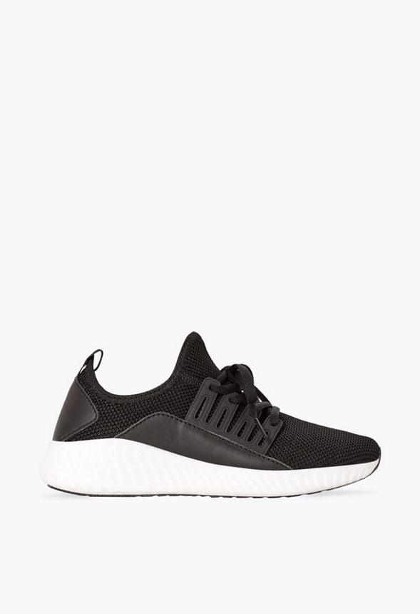 JustFab Margaux Platform Loafer Pump Womens Black/ White Size 8.5 Product Image