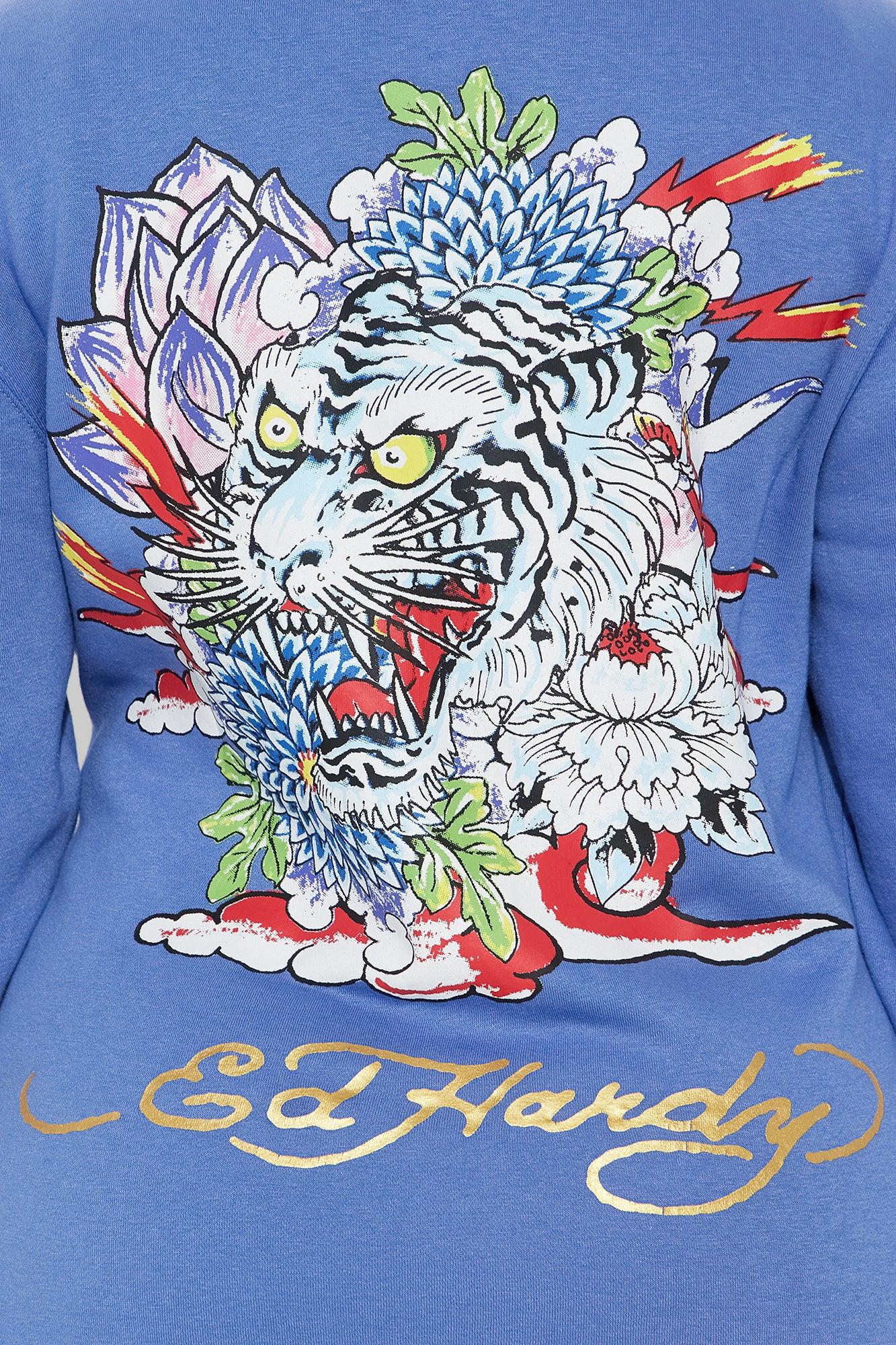 Ed Hardy Tiger Lotus Skirt Set - Blue Product Image