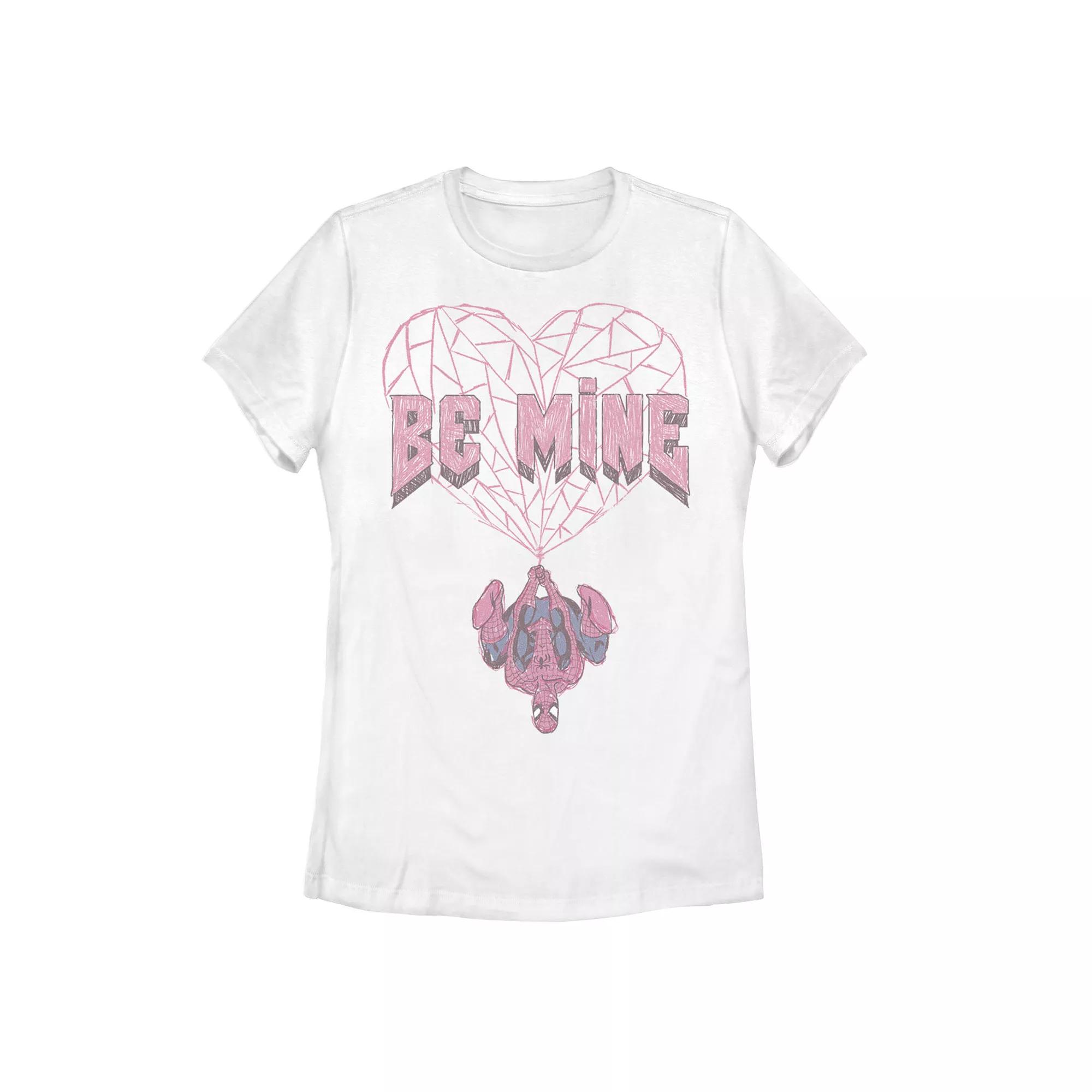 Juniors' Marvel Spider-Man Heart Web Tee, Girl's,  Product Image