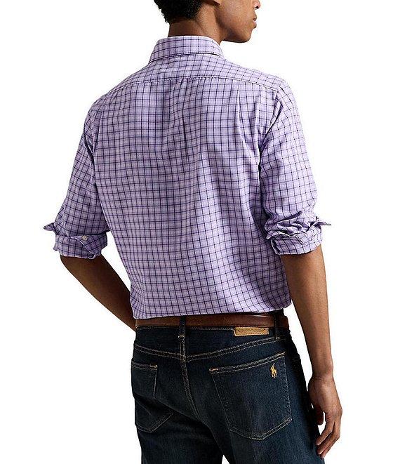 Polo Ralph Lauren Checked Classic Fit Performance Stretch Oxford Long Sleeve Woven Shirt Product Image