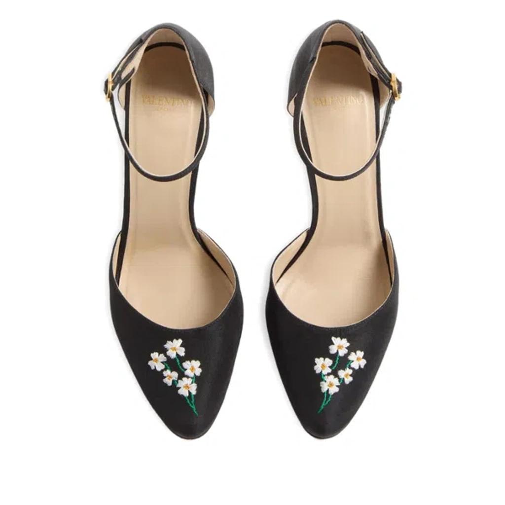 VALENTINO GARAVANI Black Fabric Hi Dolly Pumps Product Image