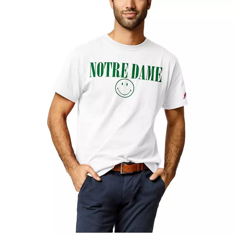 Men's League Collegiate Wear White Notre Dame Fighting Irish Smiley All American T-Shirt,  Product Image