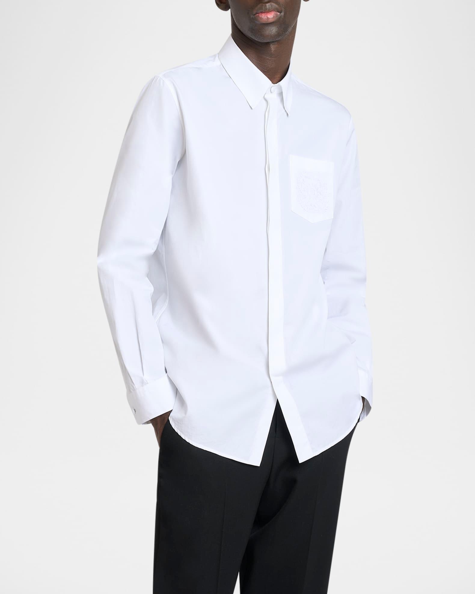 Men's Emblem-Pocket Cotton Sport Shirt Product Image