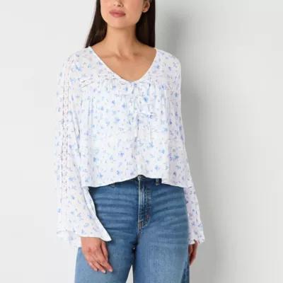 Arizona Juniors Womens Long Sleeve Blouse Product Image