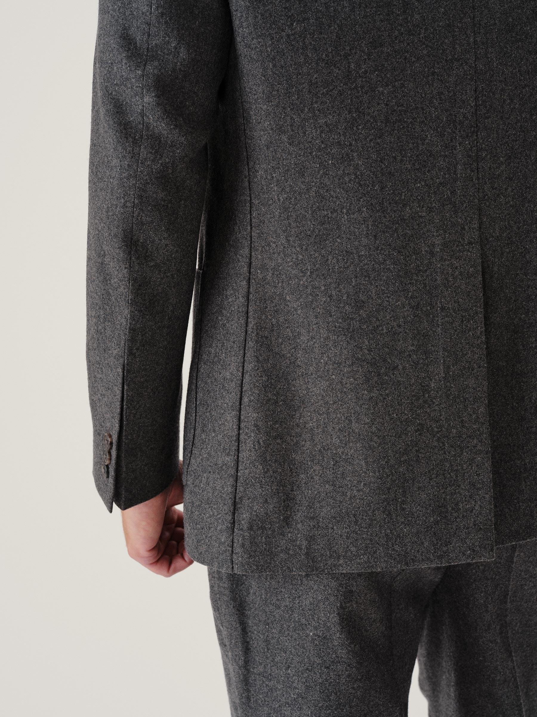 Heather Charcoal Italian Wool Flannel Graduate Blazer Product Image