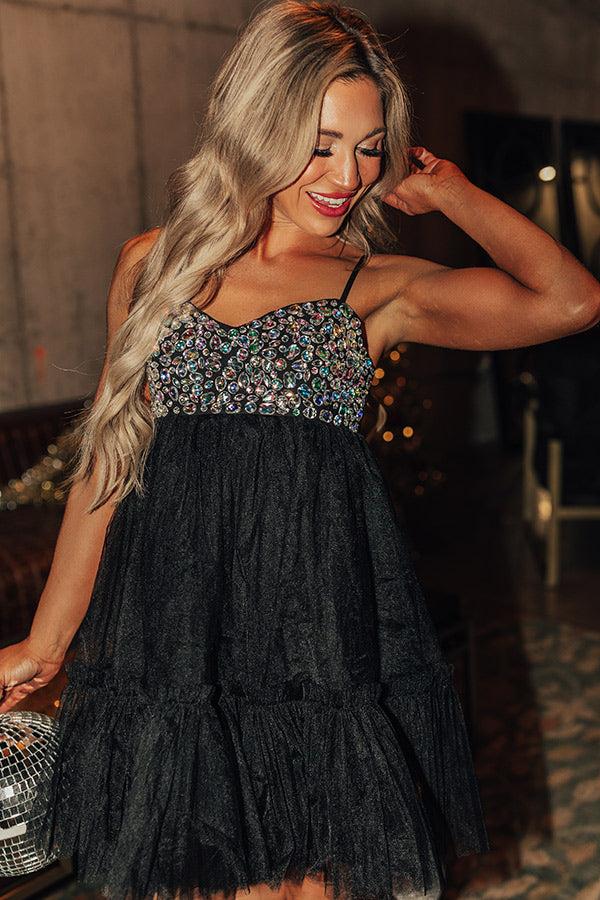 Effortless Elegance Embellished Tulle Mini Dress Product Image