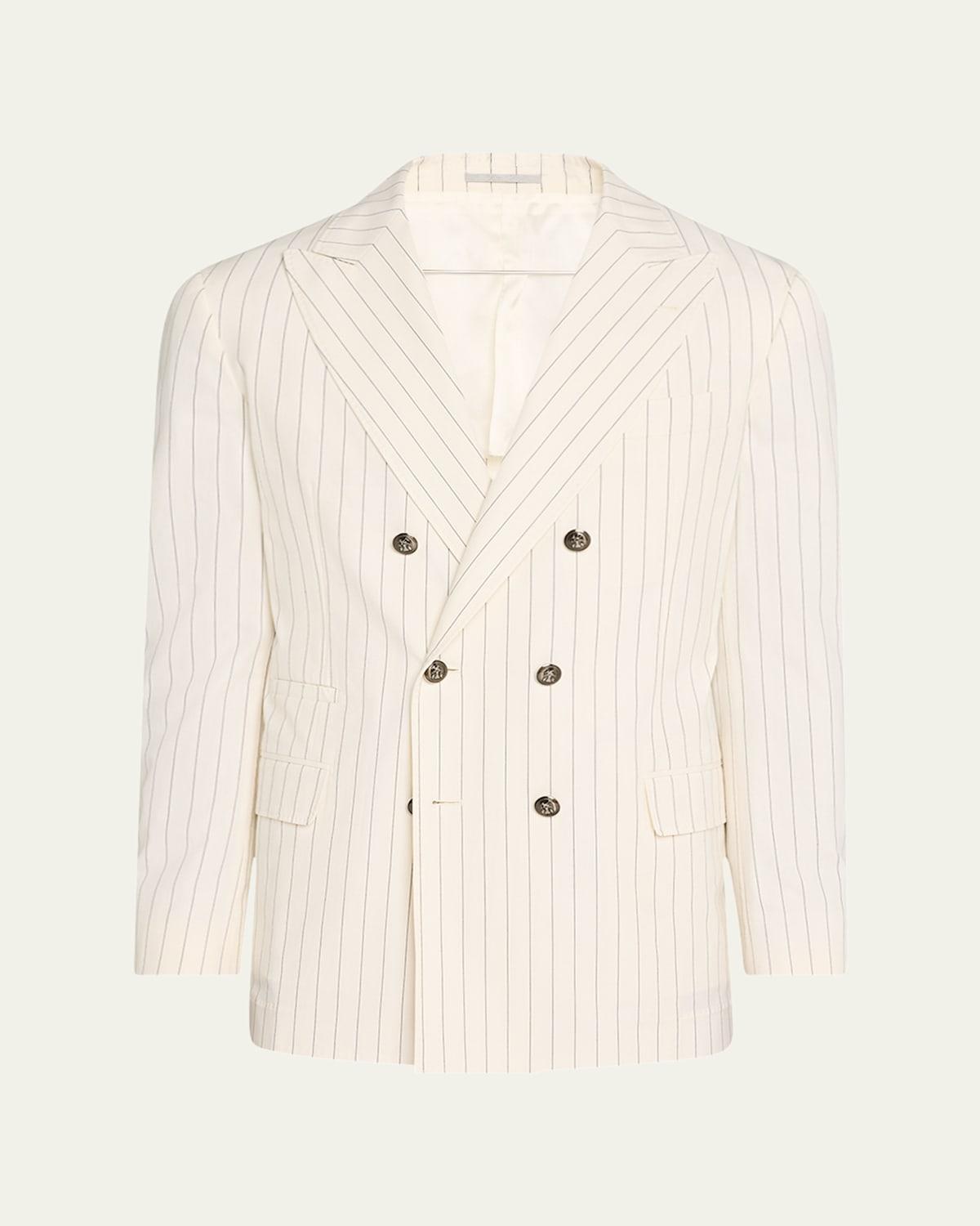 Men's Double-Breasted Pinstripe Sport Coat Product Image
