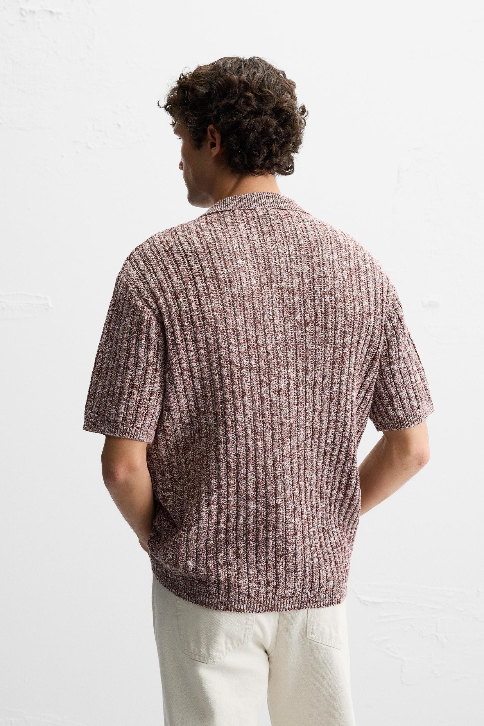 CONTRAST KNIT SHIRT Product Image