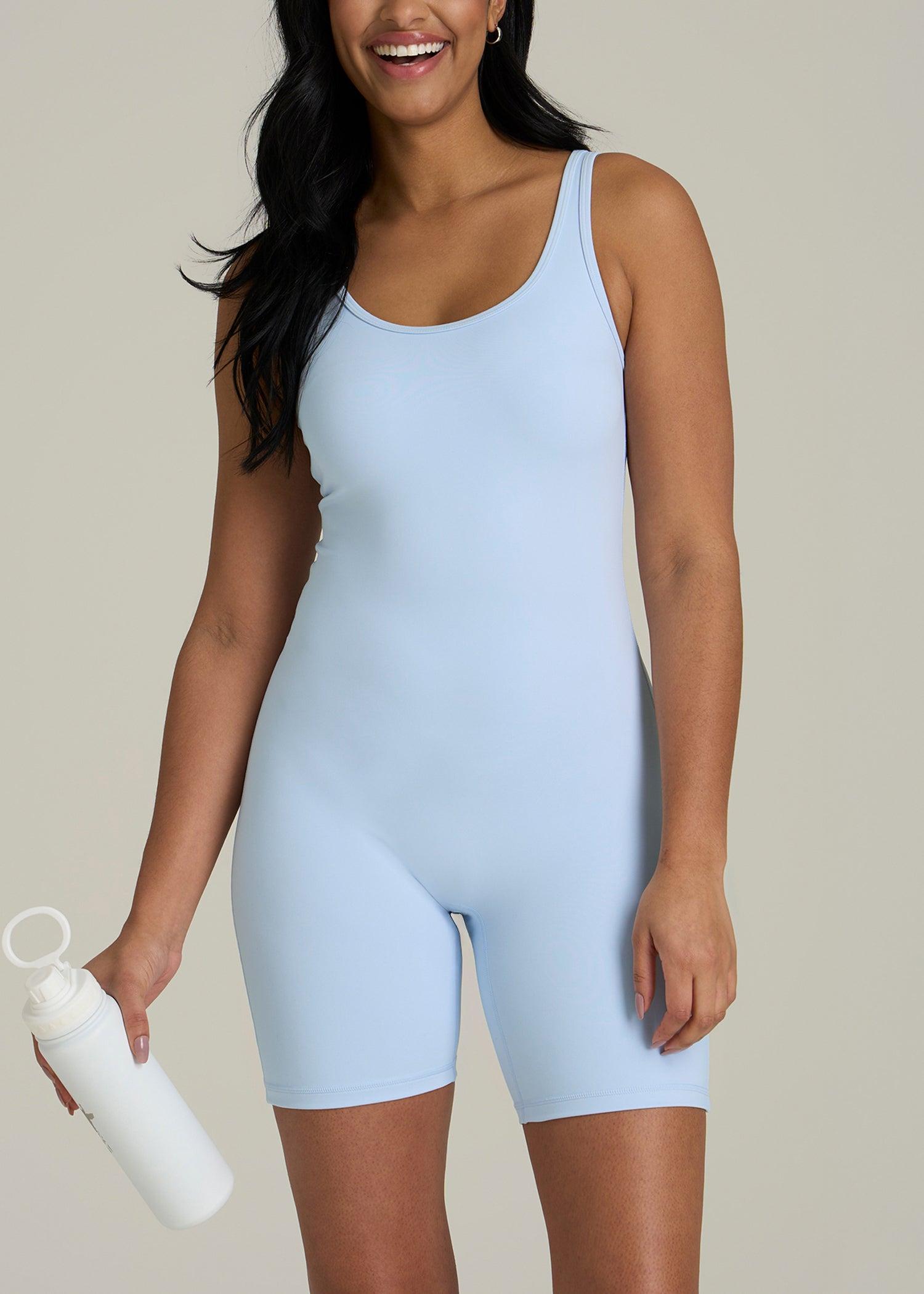 Balance Scoopneck Romper for Tall Women in Ice Blue Female Product Image
