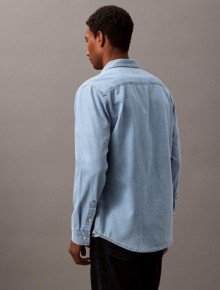 Classic Denim Button-Down Shirt Product Image