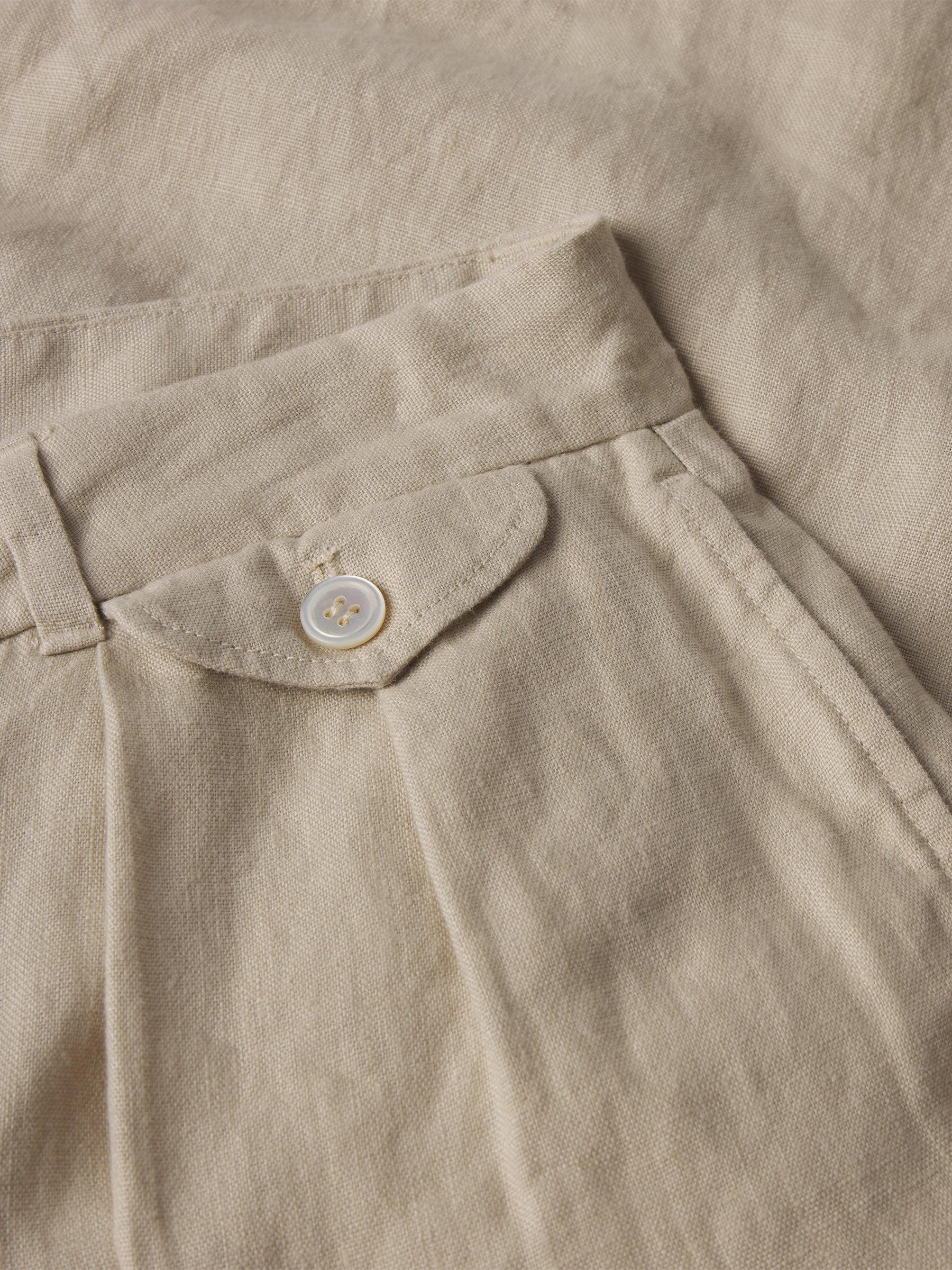 Soft Sand Riviera Linen Wide Leg Trouser Product Image